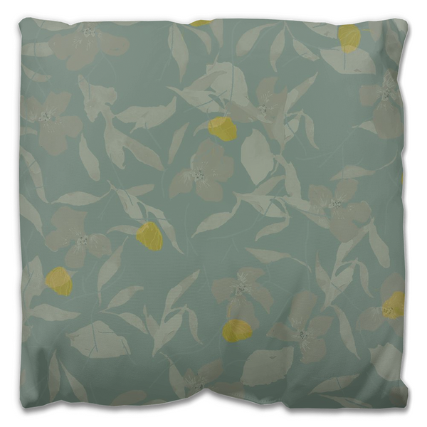 Violets on Sage Outdoor Pillows