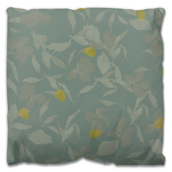 Violets on Sage Outdoor Pillows