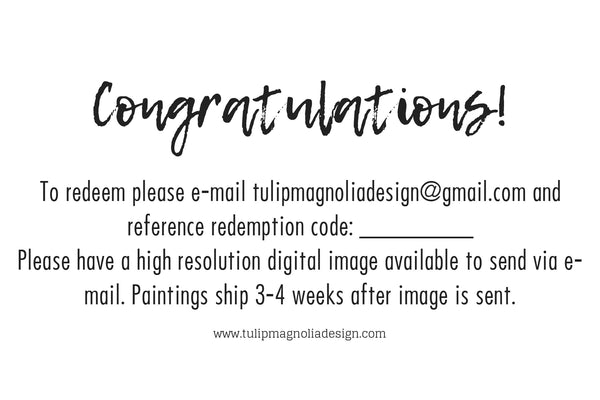 Custom Wedding Bouquet Gift Certificate