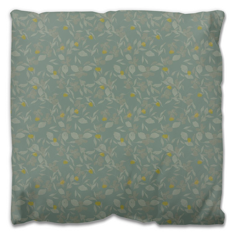 Violets on Sage Outdoor Pillows