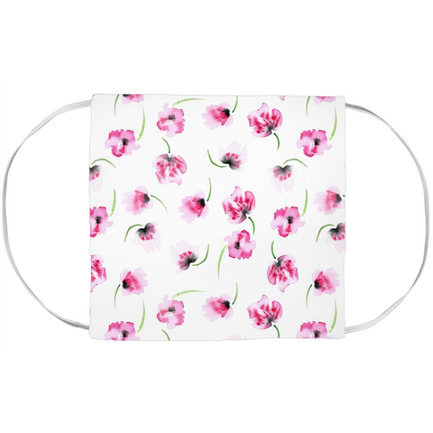 Face Mask Cover- PINK POPPIES