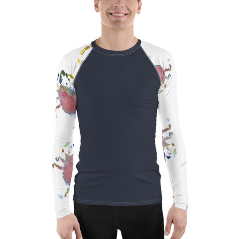 Men's Adventure Shirt- Navy with Crabby Sleeves