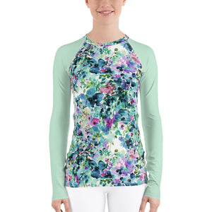 Women's Adventure Shirt- Anemone with Mint Sleeves