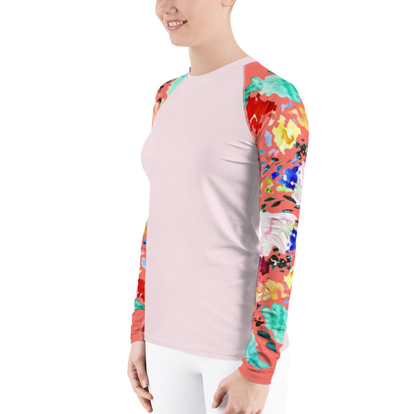 Women's Adventure Shirt- Blush with Coral Vibrant Melody