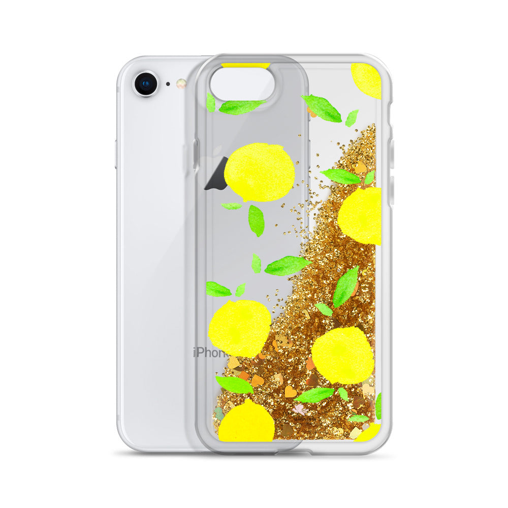 Liquid Glitter Phone Case- "Lemon Drop" Tulip Magnolia Design Liquid Glitter Phone Case- "Lemon Drop" Tulip Magnolia Design