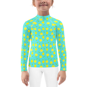Kids Adventure Shirt- Lemons on Mint